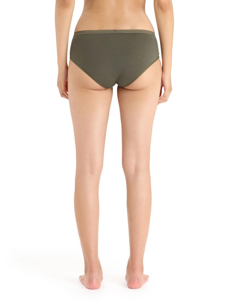 Women's Icebreaker Merino Siren Hipkini Briefs Underwear Loden | CA 1221JPQJ